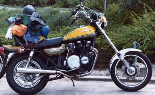 De Kawasaki Z900 toen 'ie nog origineel was.